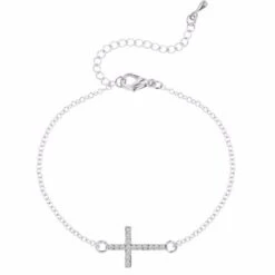 Women's Delicate Chain Cross Bracelet 21 Women's Delicate Chain Cross Bracelet -Lord's Guidance DelicateChainBraceletSteel f0d41489 750a 4671 a395 f7b76105779f