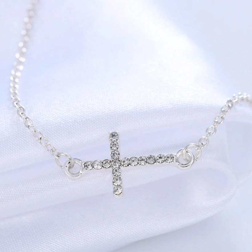Women's Delicate Chain Cross Bracelet 6 Women's Delicate Chain Cross Bracelet - Image 4
