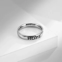 Stainless Steel Engraved Christian Ring 26 Stainless Steel Engraved Christian Ring -Lord's Guidance EngravedChristianRingHope1