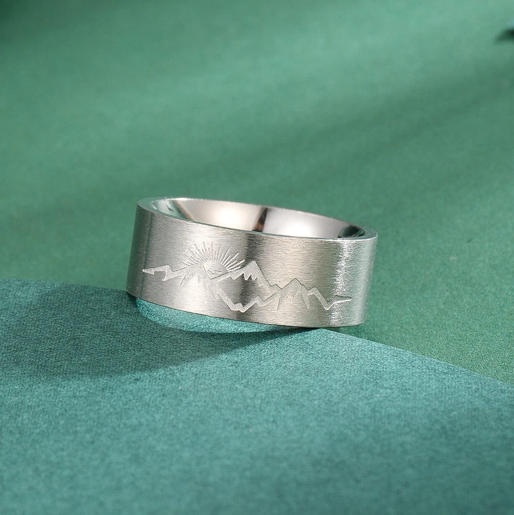 Religious Engraved Sunrise Signet Ring 6 Religious Engraved Sunrise Signet Ring - Image 4