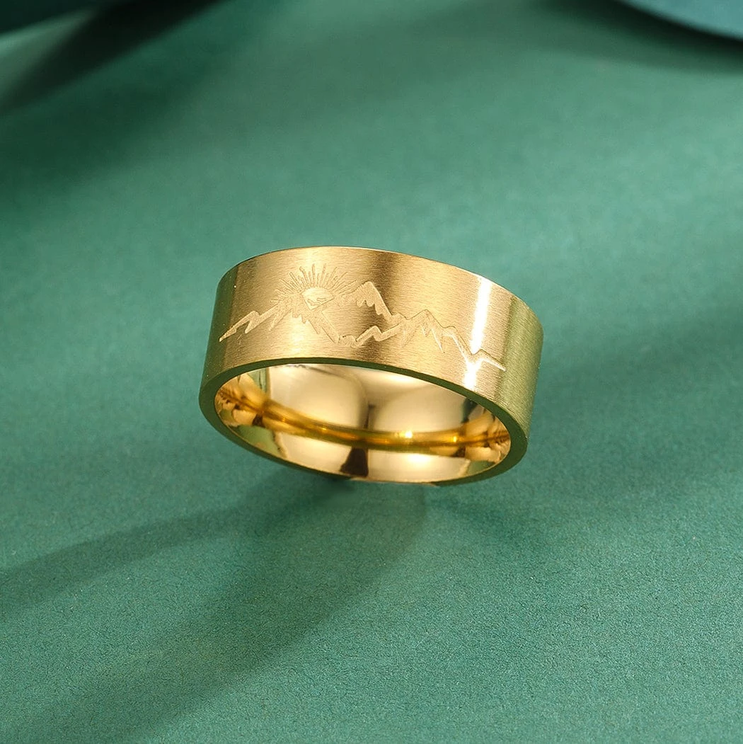 Religious Engraved Sunrise Signet Ring 8 Religious Engraved Sunrise Signet Ring - Image 6