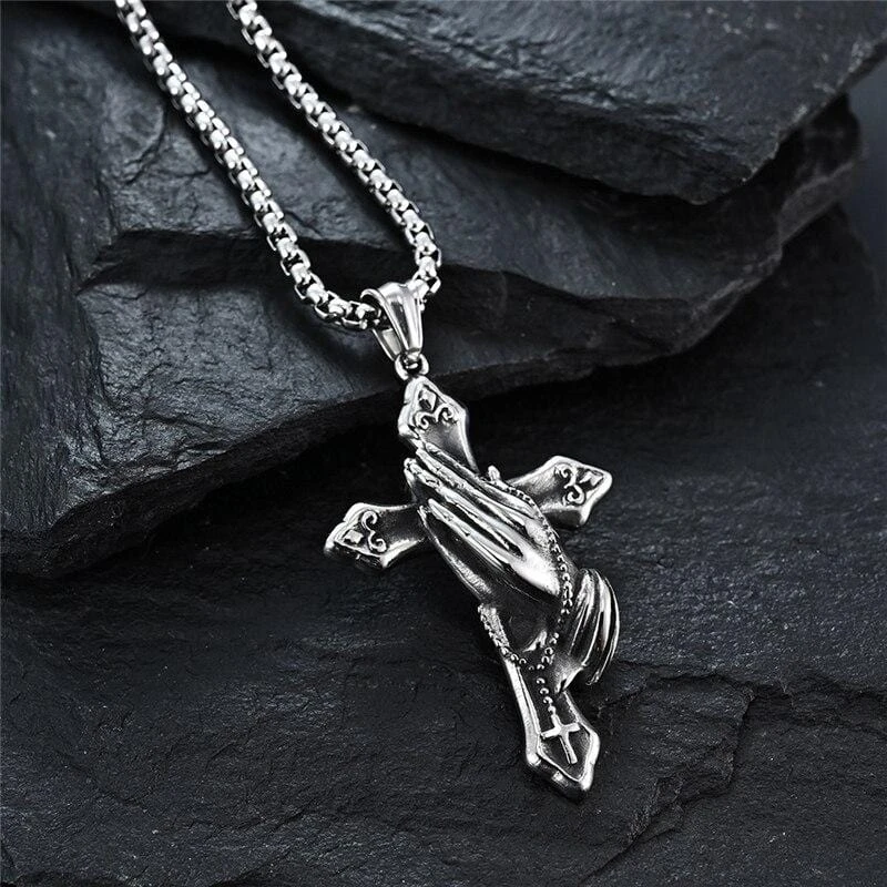 Men's Christian Necklace Prayer Hands 5 Men's Christian Necklace Prayer Hands - Image 3