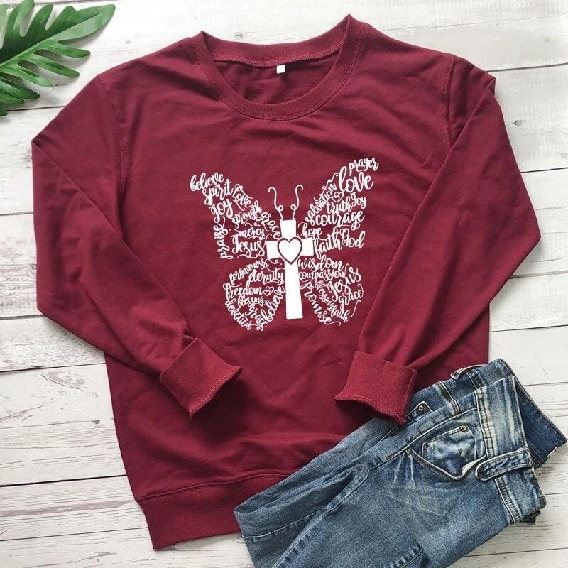 Christian Sweatshirt Butterfly 12 Christian Sweatshirt Butterfly - Image 10