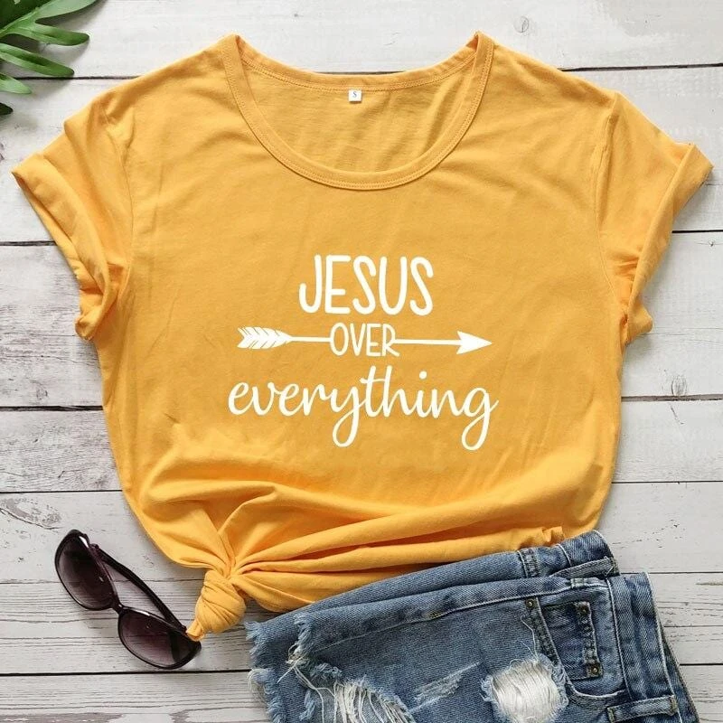 Christian T-Shirt Jesus Over Everything 10 Christian T-Shirt Jesus Over Everything - Image 8