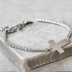 Men's Cross Bracelet Glossy 8 Men's Cross Bracelet Glossy -Lord's Guidance H19a9b427828c441d915076d06d827b038