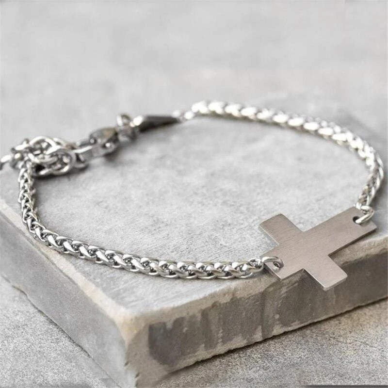 Men's Cross Bracelet Glossy 5 Men's Cross Bracelet Glossy - Image 3