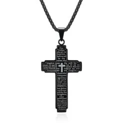Men's Christian Necklace Our Father