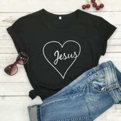 Christian T-Shirt Jesus In My Heart 12 Christian T-Shirt Jesus In My Heart -Lord's Guidance H252d1c82a42a48ebb0849c86768e9fc7B