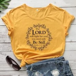 Christian T-Shirt The Lord Will Fight For You 23 Christian T-Shirt The Lord Will Fight For You -Lord's Guidance H343c9484678e480b9d959aaa6be9a9b1M
