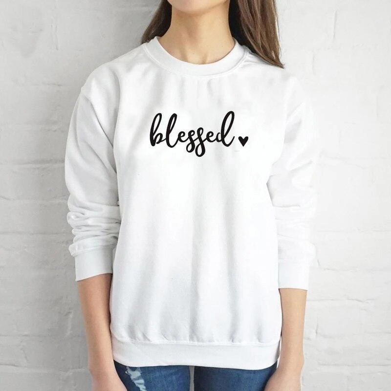 Christian Sweatshirt Blessed 4 Christian Sweatshirt Blessed - Image 2
