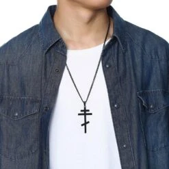 Men's Christian Necklace Orthodox Cross 11 Men's Christian Necklace Orthodox Cross -Lord's Guidance H451f919726d54167ac48c08868eff9d3d