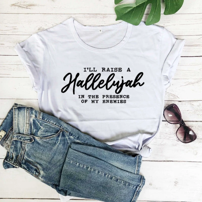 Christian T-Shirt Hallelujah 4 Christian T-Shirt Hallelujah - Image 2