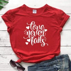 Christian T-Shirt Love Never Fails -Lord's Guidance H4d2c98d59b5e4f1eb51ef45656563bbdg