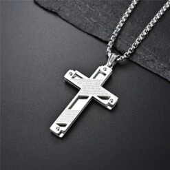 Men's Christian Necklace Padre Nuestro 16 Men's Christian Necklace Padre Nuestro -Lord's Guidance H538cf012eea446c78358e0b267665233f