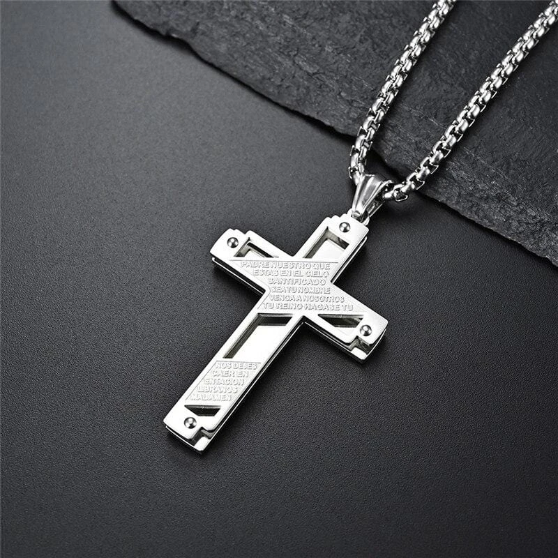 Men's Christian Necklace Padre Nuestro 9 Men's Christian Necklace Padre Nuestro - Image 7