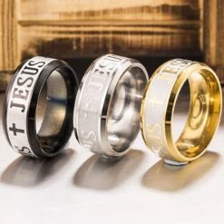 Christian Ring Jesus Name 11 Christian Ring Jesus Name -Lord's Guidance H54aeaa09c89846deaa2001288806f416p