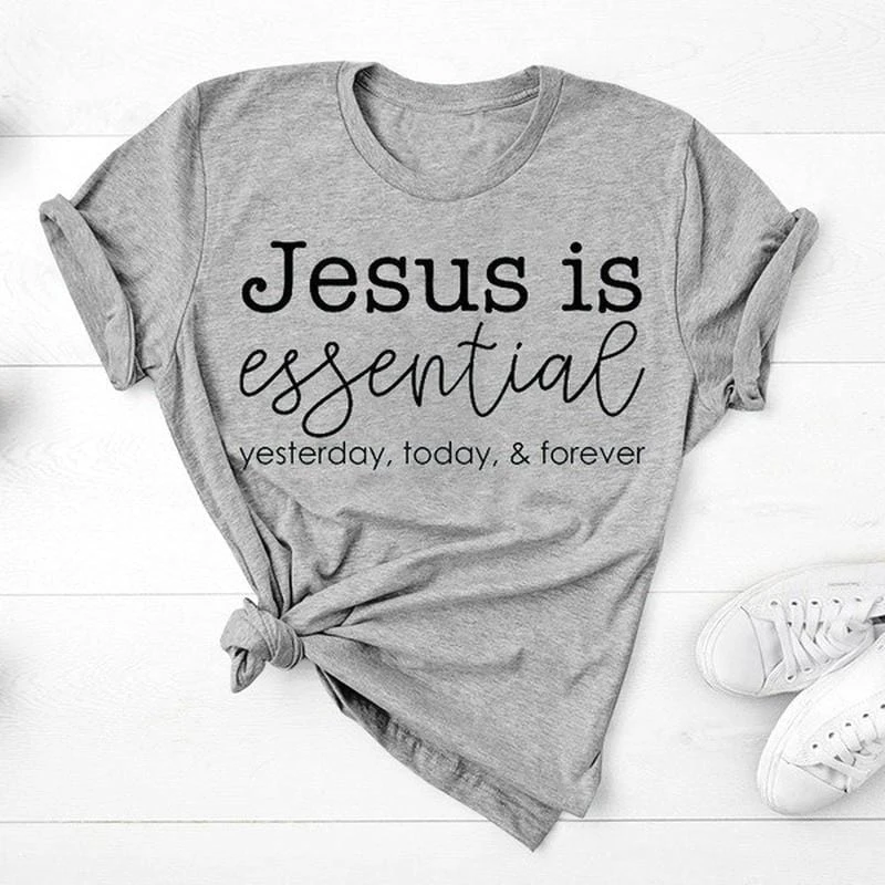 Christian T-Shirt Jesus Is Essential 4 Christian T-Shirt Jesus Is Essential - Image 2