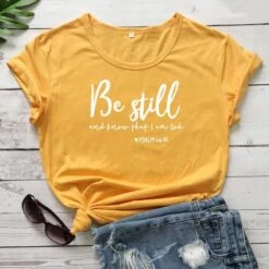 Christian T-Shirt Be Still And Know That I Am God 21 Christian T-Shirt Be Still And Know That I Am God -Lord's Guidance H5f591b5b81a84e3f80248e106caa79c1u