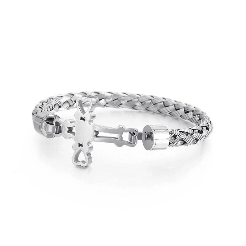 Men's Cross Bracelet Hollowed 3 Men's Cross Bracelet Hollowed
