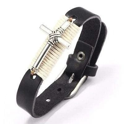 Men's Cross Bracelet Vintage 4 Men's Cross Bracelet Vintage - Image 2