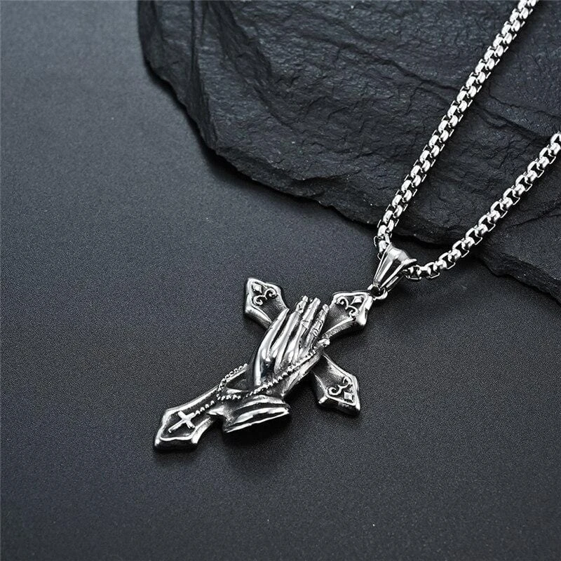 Men's Christian Necklace Prayer Hands 6 Men's Christian Necklace Prayer Hands - Image 4