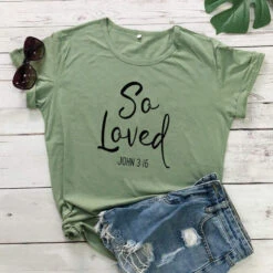 Christian T-Shirt So Loved 23 Christian T-Shirt So Loved -Lord's Guidance H7b15d96b6bd04609b564b1dfa1a40857c