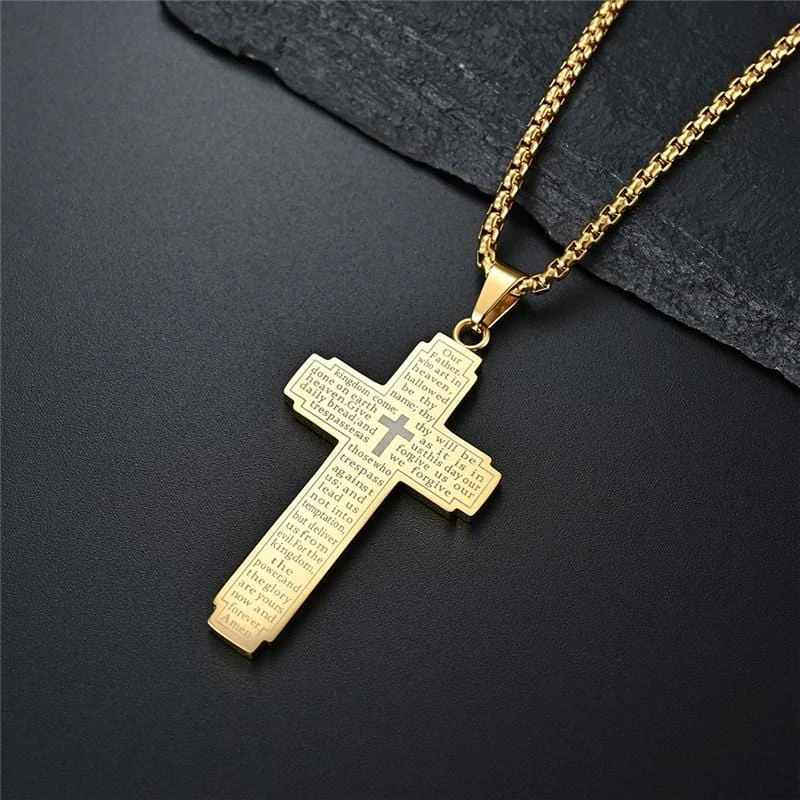 Men's Christian Necklace Our Father 6 Men's Christian Necklace Our Father - Image 4