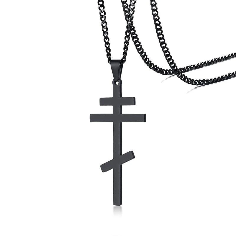 Men's Christian Necklace Orthodox Cross 3 Men's Christian Necklace Orthodox Cross