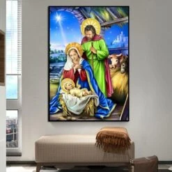 Christian Canvas Art Nativity Scene -Lord's Guidance H8c7c082399b9457194e81b57d1febd17S