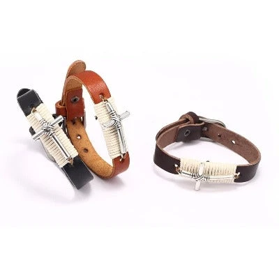 Men's Cross Bracelet Vintage 6 Men's Cross Bracelet Vintage - Image 4