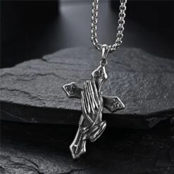 Men's Christian Necklace Prayer Hands 8 Men's Christian Necklace Prayer Hands -Lord's Guidance H90f26f4d79574c12bbc08f60c7da2169z