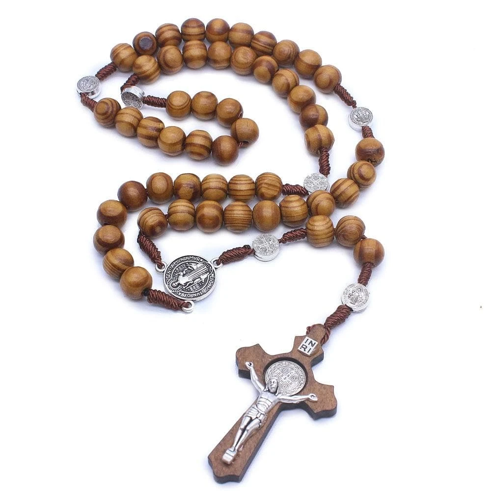 Men's Christian Necklace Wood Crucifix 6 Men's Christian Necklace Wood Crucifix - Image 4