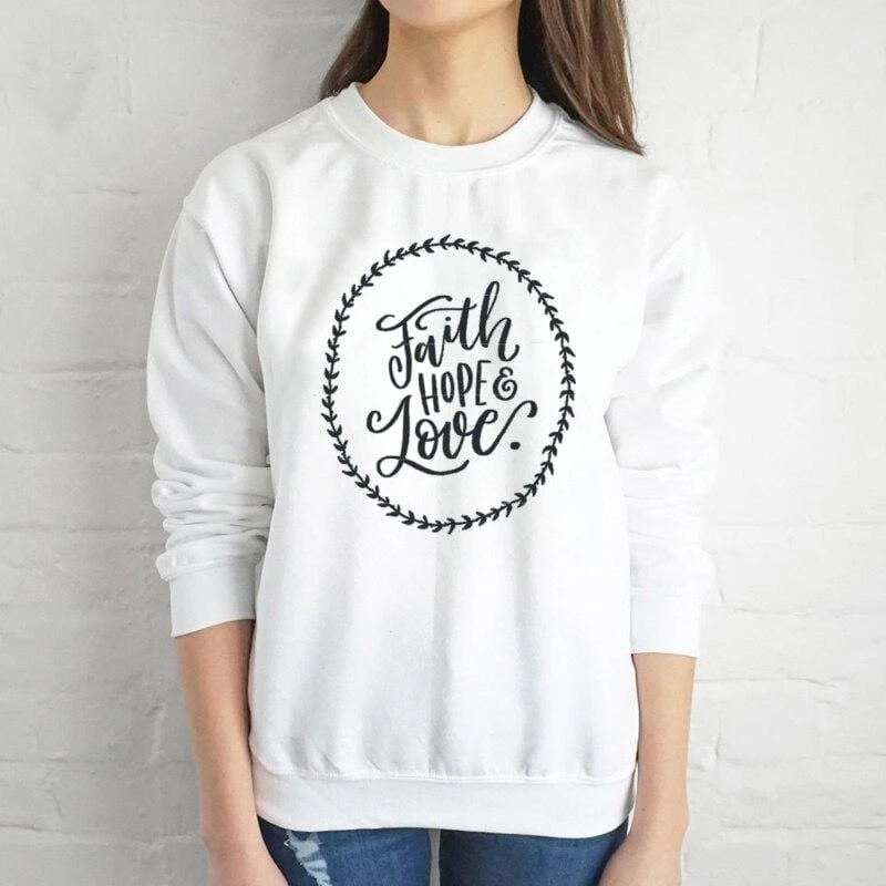 Christian Sweatshirt Faith Hope Love 4 Christian Sweatshirt Faith Hope Love - Image 2