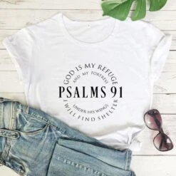Christian T-Shirt Psalm 91 12 Christian T-Shirt Psalm 91 -Lord's Guidance H9f97de91766c4a98beb491c322de78fau