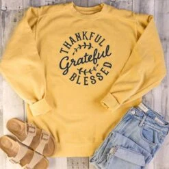 Christian Sweatshirt Thankful Grateful Blessed 14 Christian Sweatshirt Thankful Grateful Blessed -Lord's Guidance H9fda8921c68c4cc9862576f5c180a5a2B