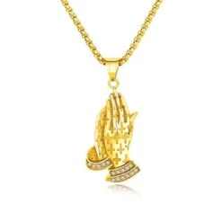 Men's Christian Necklace Hands Joined (Serenity Prayer) 12 Men's Christian Necklace Hands Joined (Serenity Prayer) -Lord's Guidance HTB17h1jsDJYBeNjy1zeq6yhzVXam