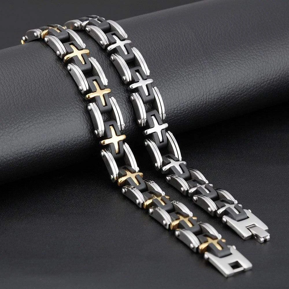 Men's Cross Bracelet Cross Link 7 Men's Cross Bracelet Cross Link - Image 5