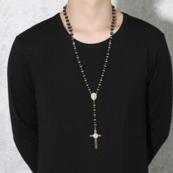 Men's Christian Necklace St Benedict Cross -Lord's Guidance HTB1H .BXFkoBKNjSZFkq6z4tFXag