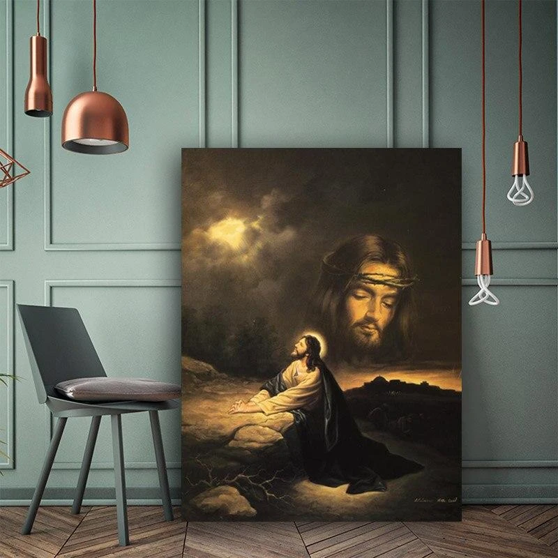 Christian Canvas Art Jesus Before The Lord 5 Christian Canvas Art Jesus Before The Lord - Image 3