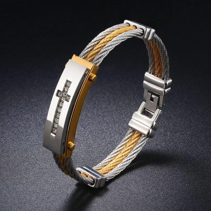Men's Cross Bracelet Luxurious 6 Men's Cross Bracelet Luxurious - Image 4