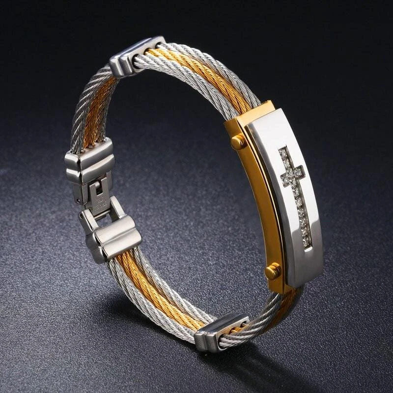 Men's Cross Bracelet Luxurious 8 Men's Cross Bracelet Luxurious - Image 6