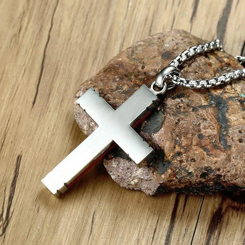 Men's Christian Necklace Wooden Cross 6 Men's Christian Necklace Wooden Cross - Image 4