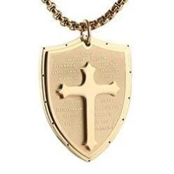 Men's Christian Necklace Armor Of God Shield