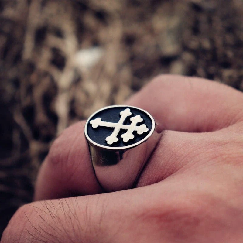 Christian Ring Lorraine Cross 6 Christian Ring Lorraine Cross - Image 4