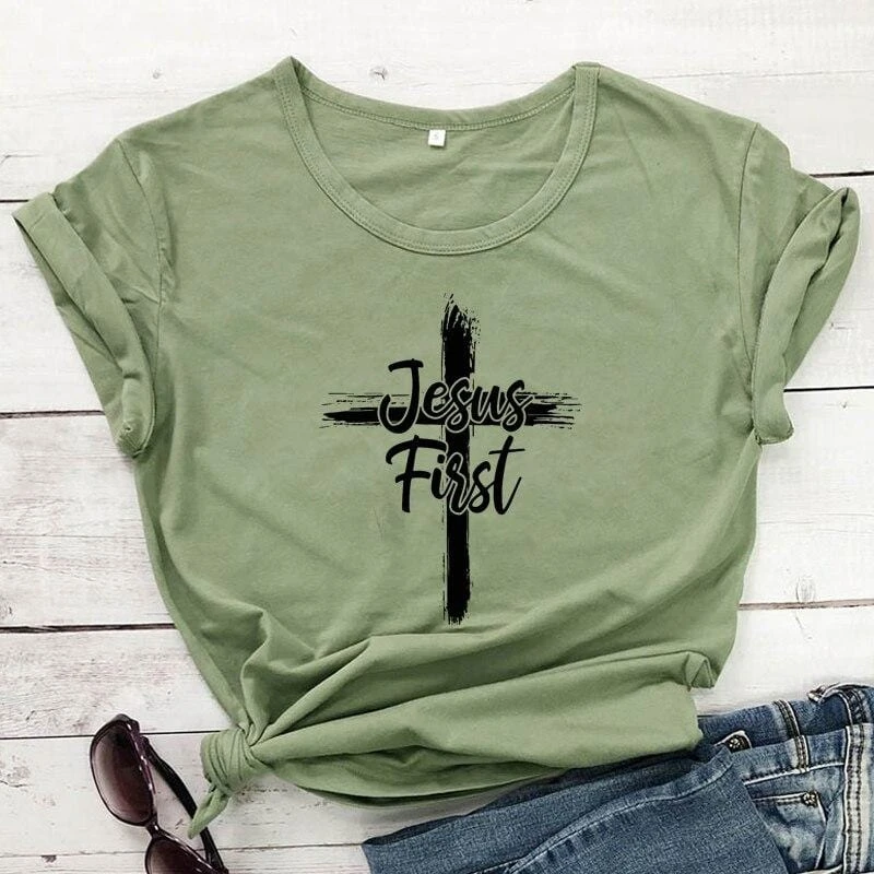 Christian T-Shirt Jesus First 8 Christian T-Shirt Jesus First - Image 6
