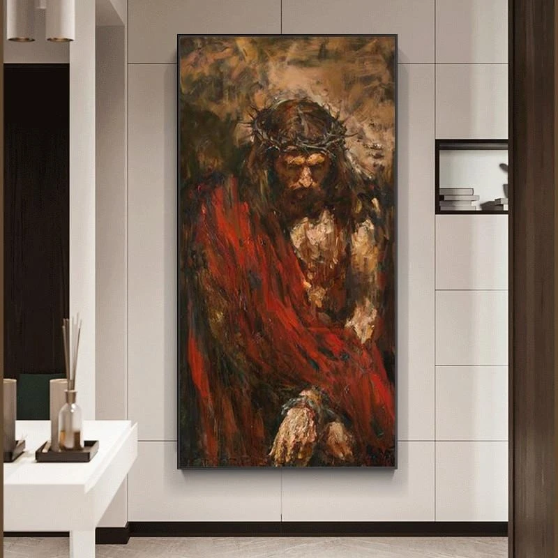 Christian Canvas Art Jesus Depiction 4 Christian Canvas Art Jesus Depiction - Image 2
