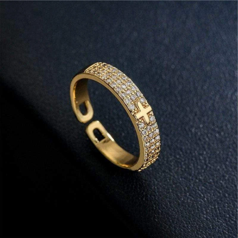 Christian Ring CZ Cross 4 Christian Ring CZ Cross - Image 2