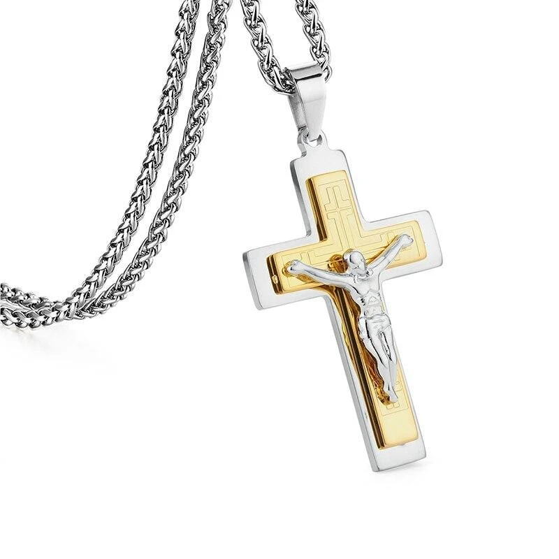 Men's Christian Necklace High End Crucifix 3 Men's Christian Necklace High End Crucifix
