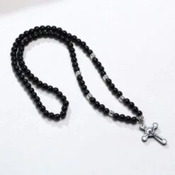 Men's Christian Necklace Beaded Crucifix 11 Men's Christian Necklace Beaded Crucifix -Lord's Guidance Hc3848d936dcb405087d7497da60653479