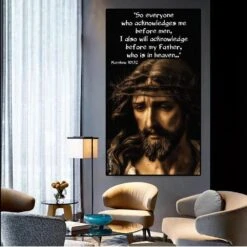 Christian Canvas Art Matthew 10:32 -Lord's Guidance Hde81ceeab9064a1aa18992dc5400df6d9